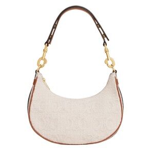NWT CELINE medium AVA strap bag in textile with triomphe crochet embroidery